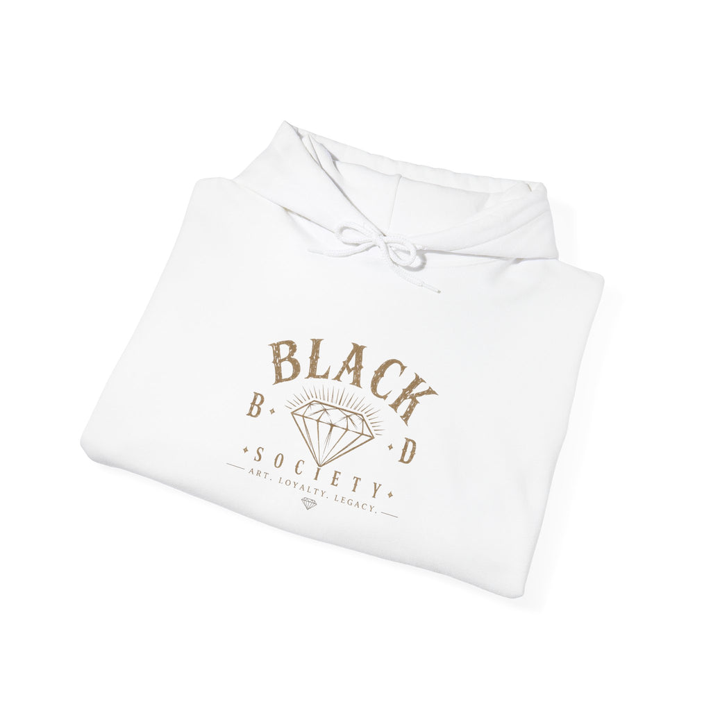 Black Diamond Society Hoodie — Vintage Crowned Skull Graphic Pullover