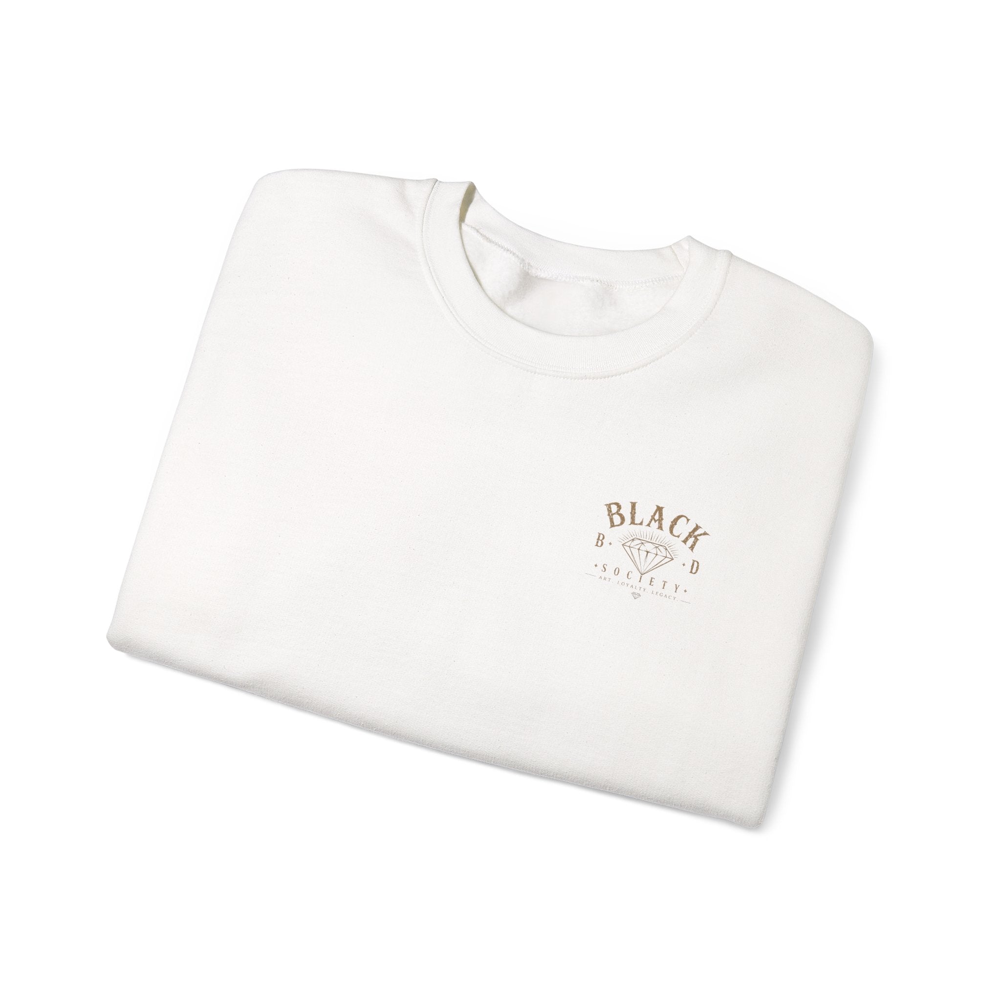 Minimal 'Black Diamond' Crewneck Sweatshirt – Subtle Chest Logo