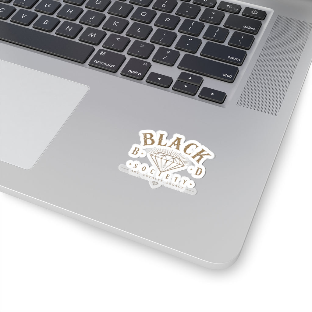 Black Diamond Society Kiss-Cut Sticker — Vintage Diamond Logo, Art & Loyalty Decal
