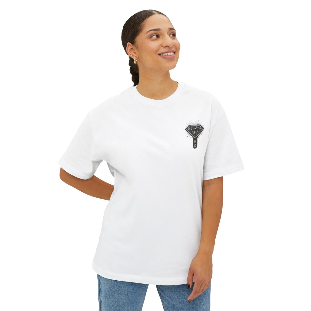 Reaper Graphic Tee — "Black Diamond Society" Oversized Boxy T‑Shirt