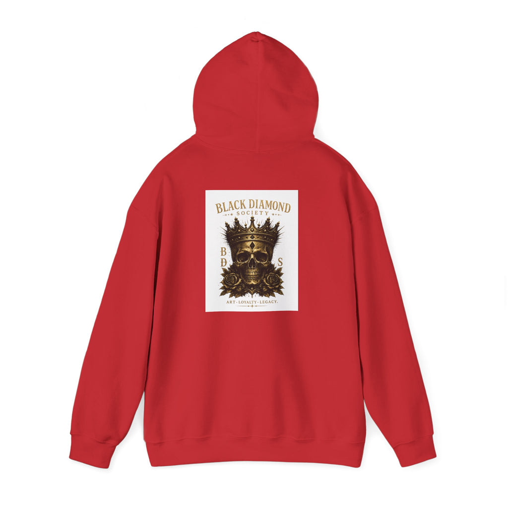Black Diamond Society Hoodie — Vintage Crowned Skull Graphic Pullover
