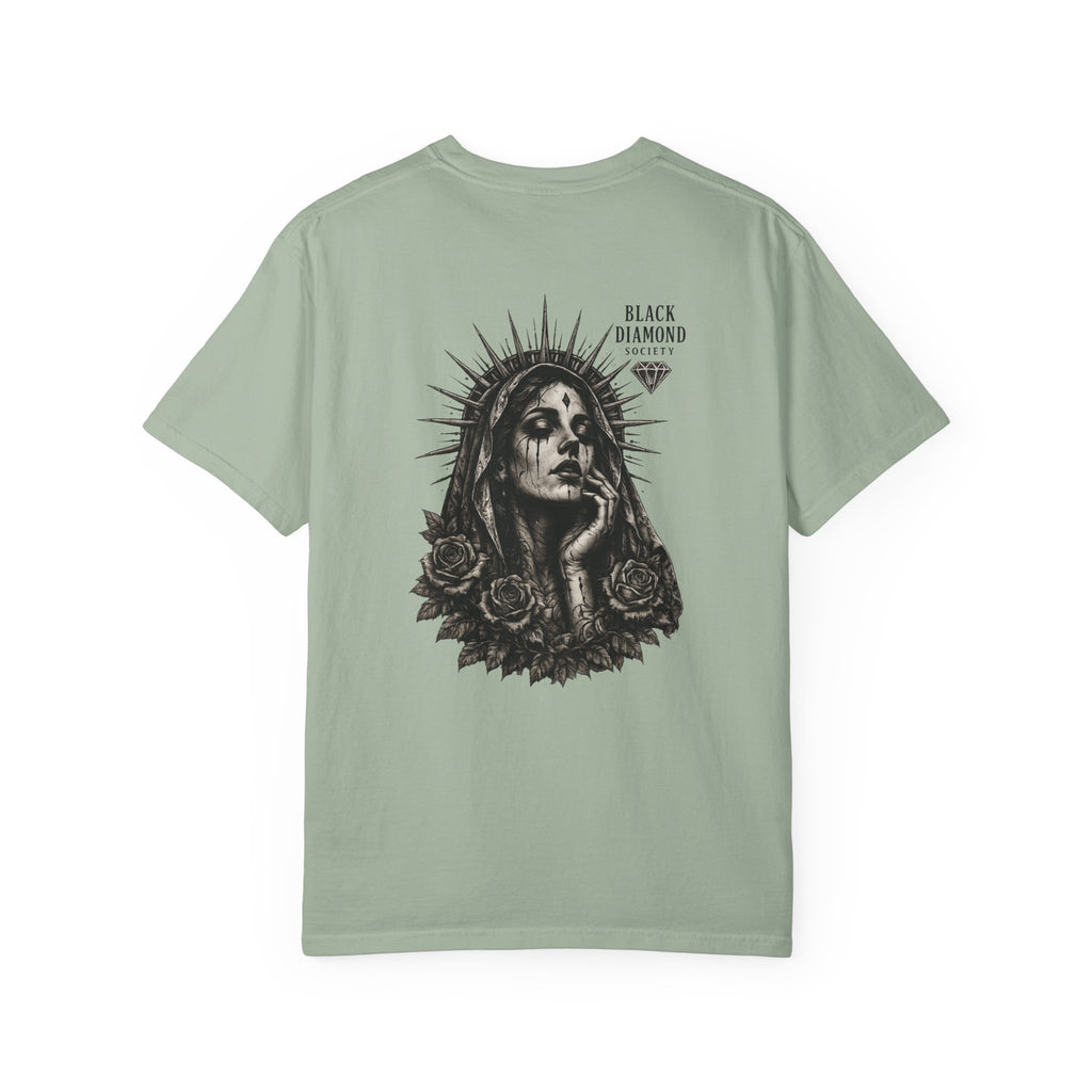 Skull Madonna T-Shirt — 'Black Diamond' Gothic Graphic Tee