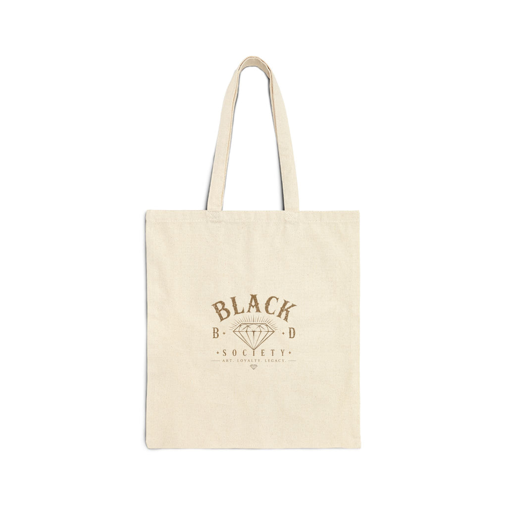 Tote Bag — 'Black B•D Society' Vintage Diamond Logo Canvas Tote