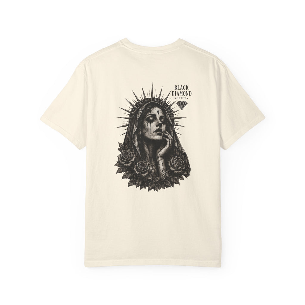 Skull Madonna T-Shirt — 'Black Diamond' Gothic Graphic Tee