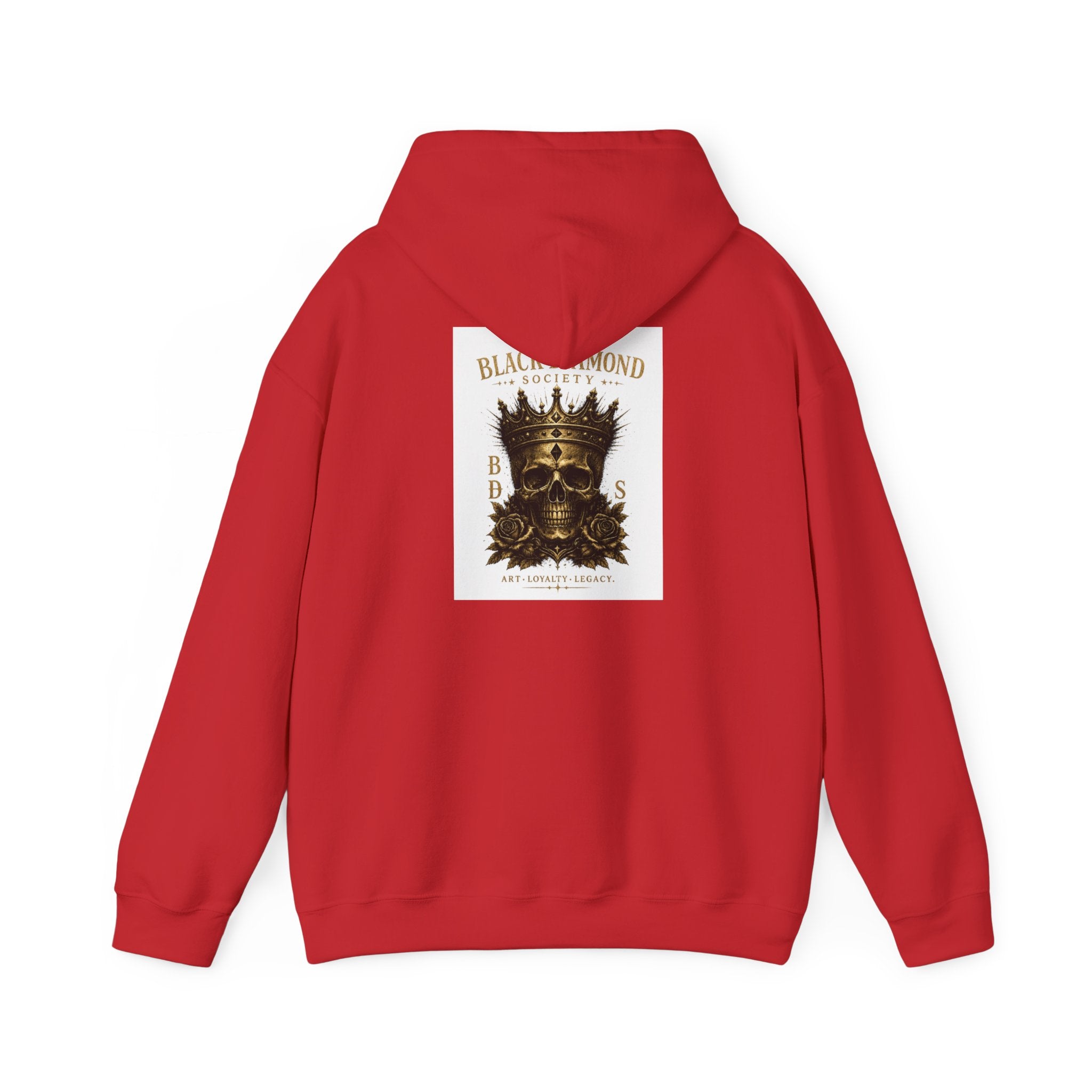 Black Diamond Society Hoodie — Vintage Crowned Skull Graphic Pullover