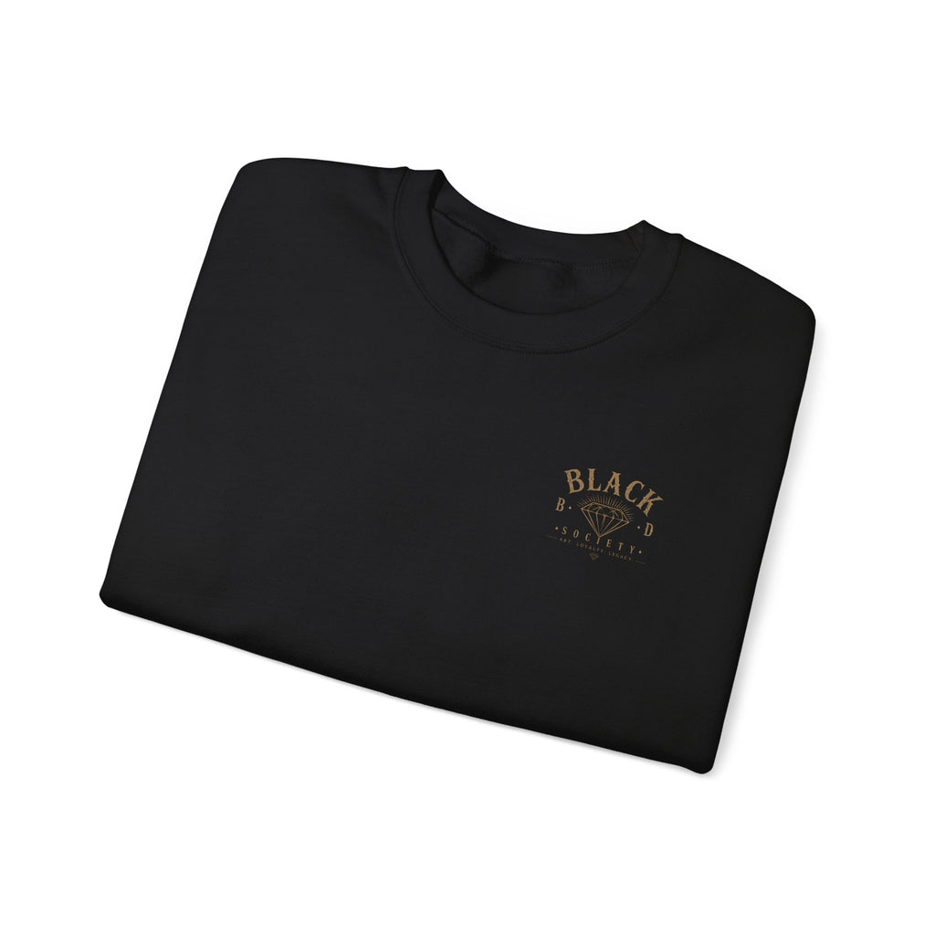 Minimal 'Black Diamond' Crewneck Sweatshirt – Subtle Chest Logo