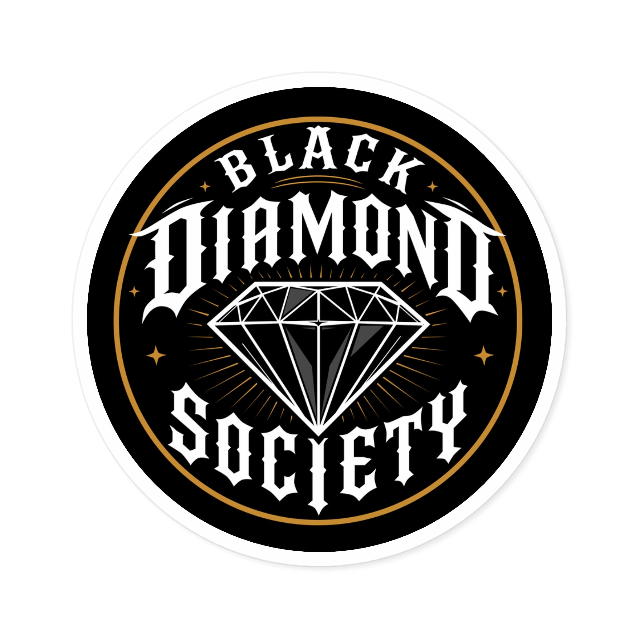Black Diamond Society Round Sticker