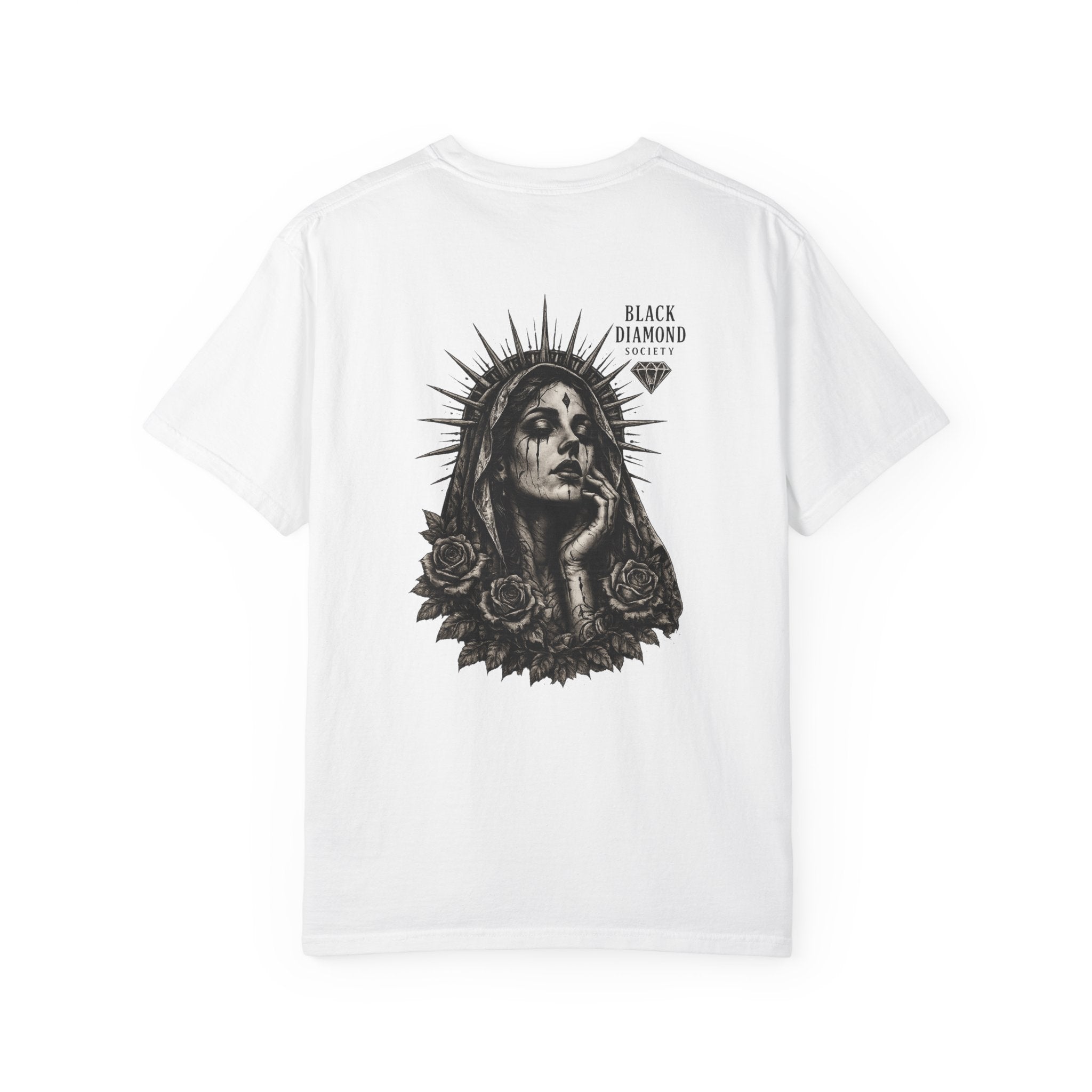Skull Madonna T-Shirt — 'Black Diamond' Gothic Graphic Tee