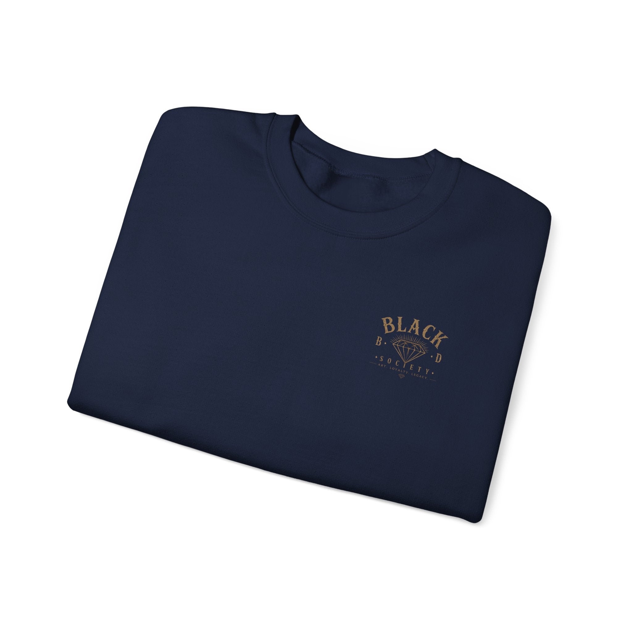 Minimal 'Black Diamond' Crewneck Sweatshirt – Subtle Chest Logo