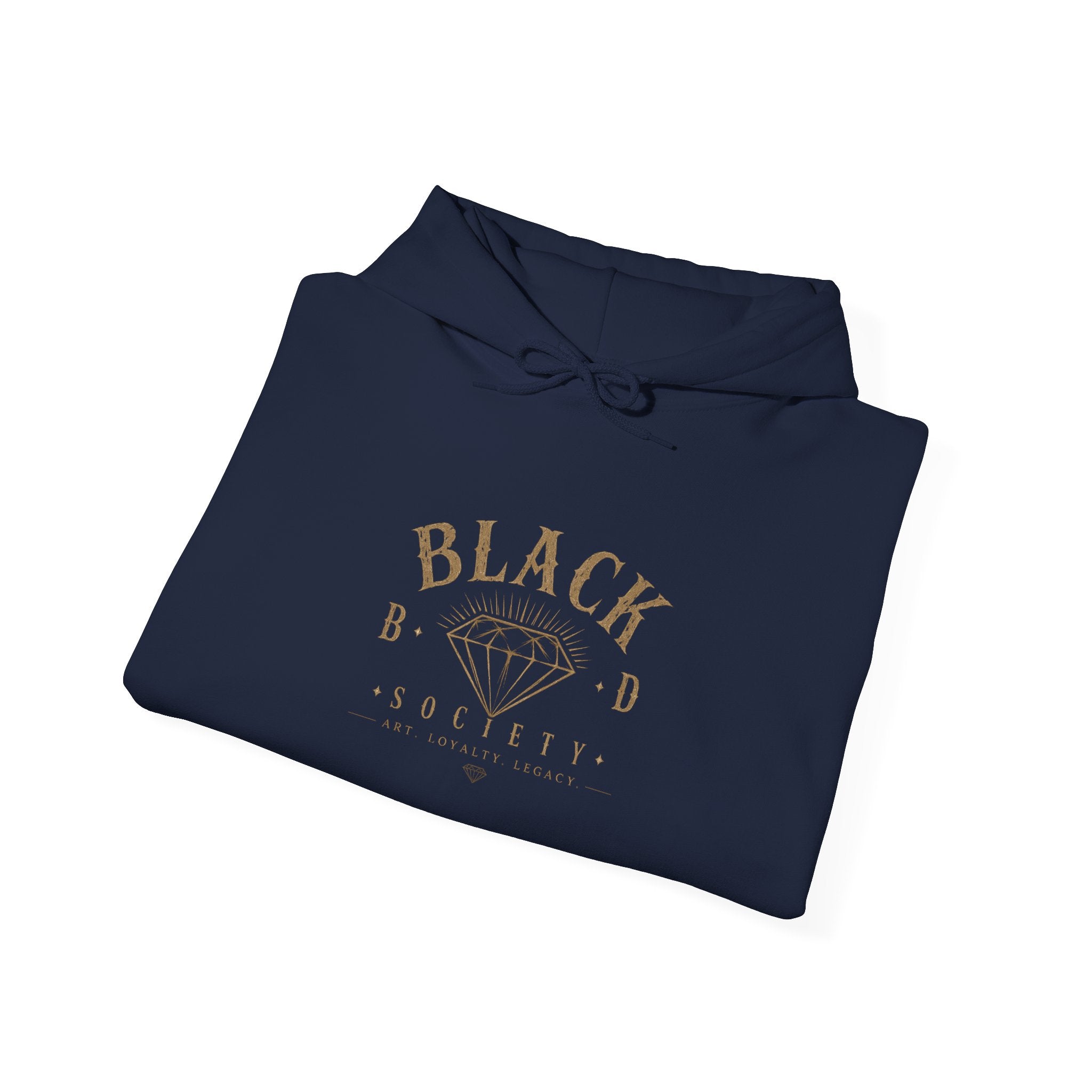 Hoodie — "Black Bird Etiquette" Vintage Diamond Logo Pullover