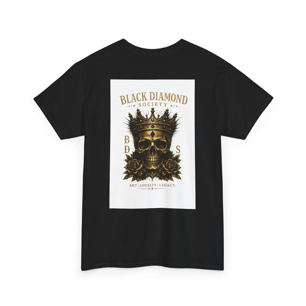 Black Diamond Society Skull Tee — Vintage King Skull Graphic T-Shirt