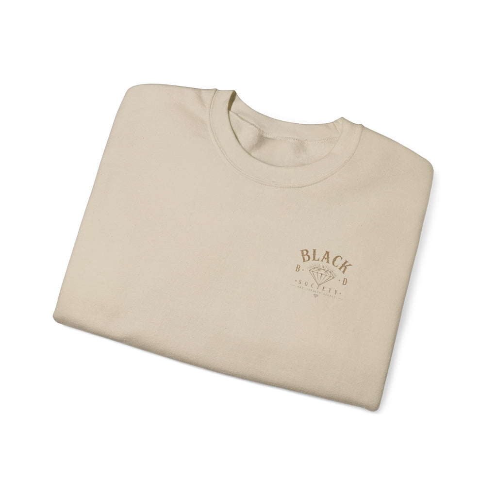 Minimal 'Black Diamond' Crewneck Sweatshirt – Subtle Chest Logo