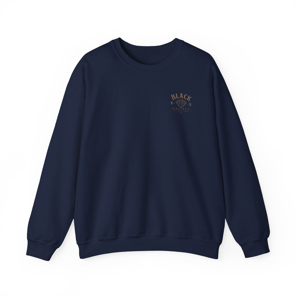 Minimal 'Black Diamond' Crewneck Sweatshirt – Subtle Chest Logo