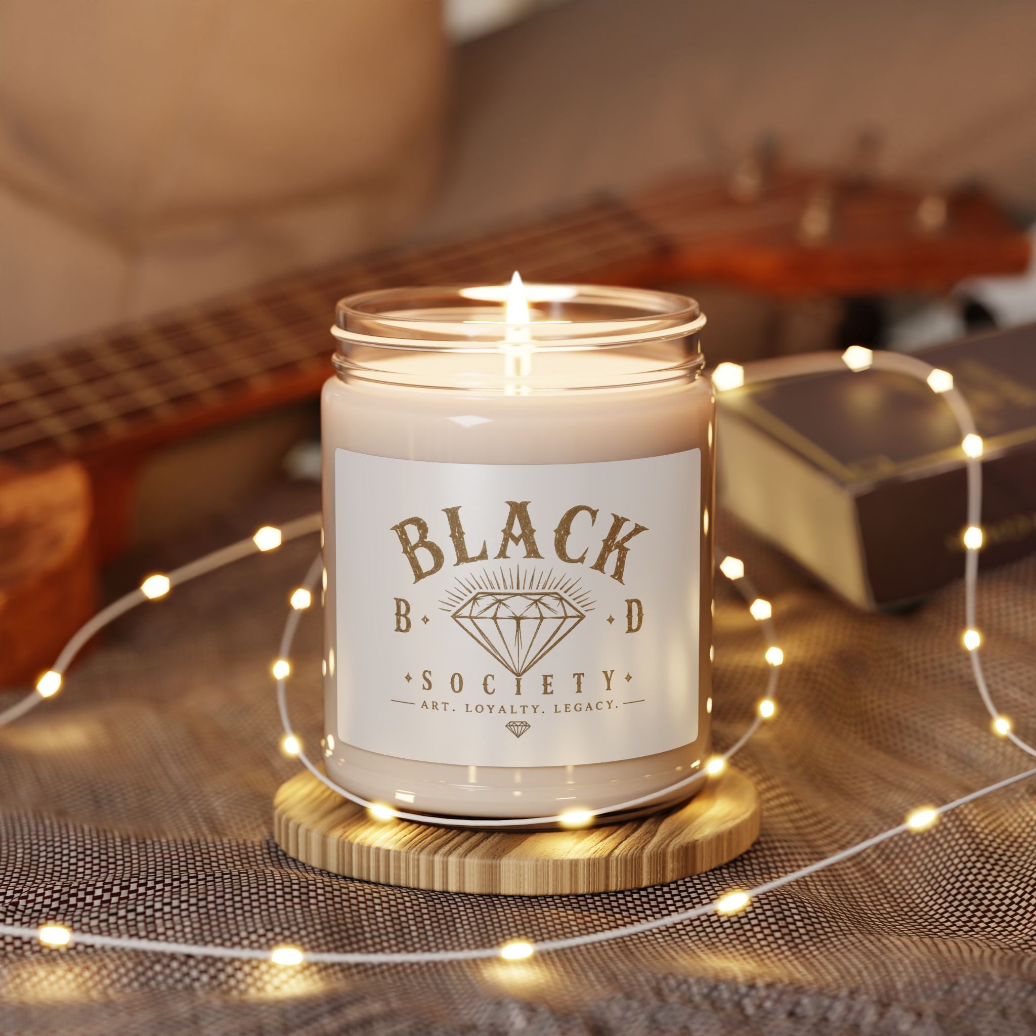 Black Diamond Society Scented Soy Candle — 9oz Luxury Aromatherapy Jar