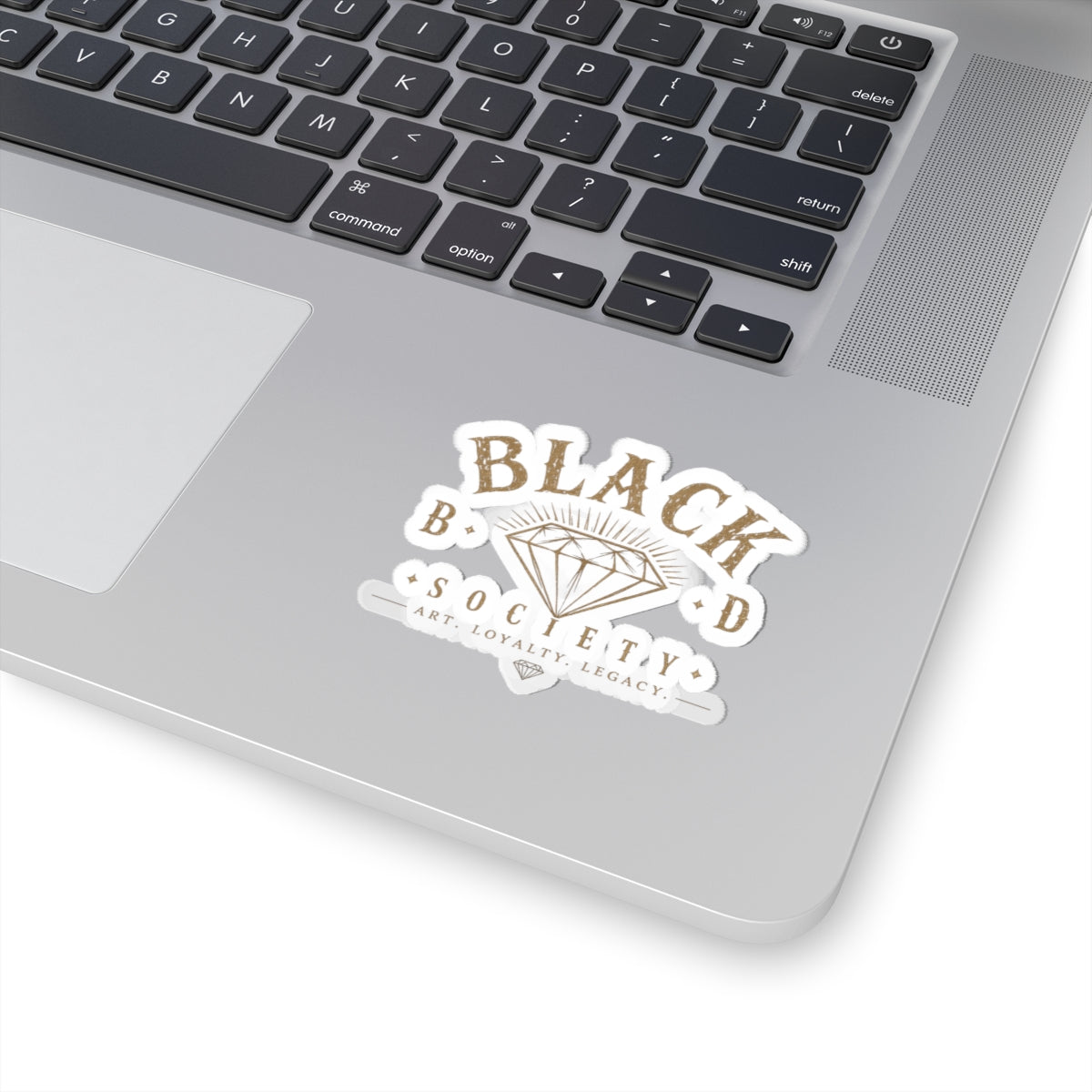 Black Diamond Society Kiss-Cut Sticker — Vintage Diamond Logo, Art & Loyalty Decal