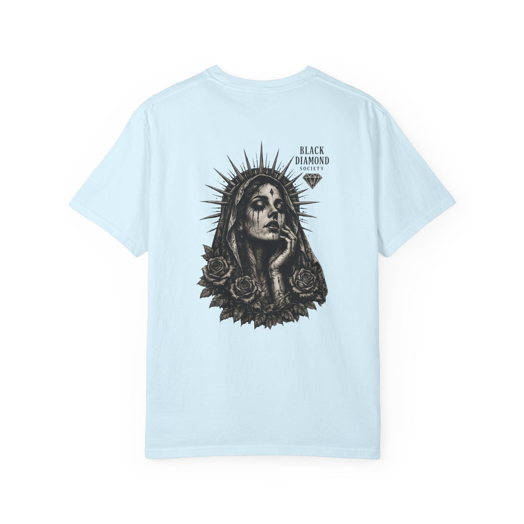 Skull Madonna T-Shirt — 'Black Diamond' Gothic Graphic Tee