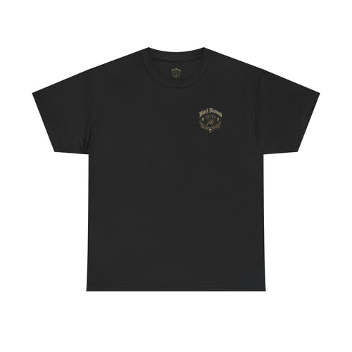 Vintage Black Diamond Graphic Tee — Skull & Gem Tattoo-Inspired Back Print